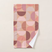 ミッドセンチュリーモダンパターンピーチファズ バスタオルセット (ハンドタオル)