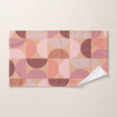 ミッドセンチュリーモダンパターンピーチファズ バスタオルセット (ハンドタオル)