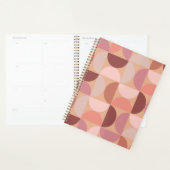 ミッドセンチュリーモダンパターンピーチファズ プランナー手帳 (ディスプレー)