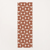 ミッドセンチュリーモダンパターンラストテラコッタ ヨガマット (正面)