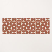 ミッドセンチュリーモダンパターンラストテラコッタ ヨガマット (正面(横))