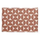 ミッドセンチュリーモダンパターンラストテラコッタ 枕カバー (裏面)