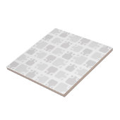 ミッドセンチュリーモダンパターン白 タイル (側面)