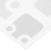 ミッドセンチュリーモダンパターン白 テーブルクロス (アングル)