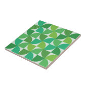 ミッドセンチュリーモダンパターン緑とティール(緑がかった色) タイル (側面)