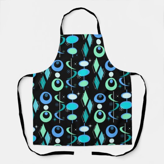 ミッドセンチュリーモダンパターン エプロン (正面)