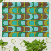 ミッドセンチュリーモダンパターン キッチンタオル (折り畳み)