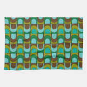 ミッドセンチュリーモダンパターン キッチンタオル (横)