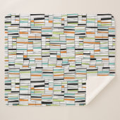 ミッドセンチュリーモダンパターン シェルパブランケット (正面(横))