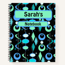 ミッドセンチュリーモダンパターン ノートブック