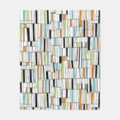 ミッドセンチュリーモダンパターン フリースブランケット (正面)