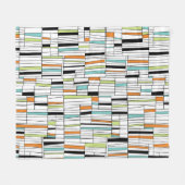 ミッドセンチュリーモダンパターン フリースブランケット (正面(横))