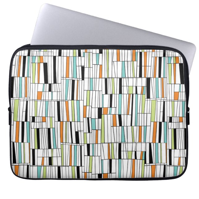 ミッドセンチュリーモダンパターン ラップトップスリーブ (正面)