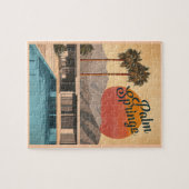 ミッドセンチュリーモダンパラダイス:ヤシ春 ジグソーパズル (横)