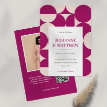 ミッドセンチュリーモダンパープルサークルホタテQR写真