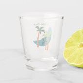 ミッドセンチュリーモダンパームオアシス ショットグラス (裏面)