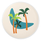 ミッドセンチュリーモダンパームオアシス セラミックノブ (正面)