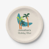 ミッドセンチュリーモダンパームオアシス ペーパープレート (正面)