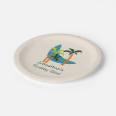 ミッドセンチュリーモダンパームオアシス ペーパープレート (アングル)