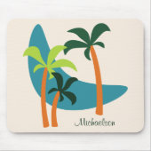 ミッドセンチュリーモダンパームオアシス マウスパッド (正面)