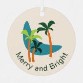 ミッドセンチュリーモダンパームオアシス メタルオーナメント (正面)