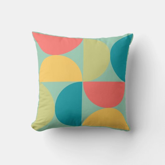 ミッドセンチュリーモダンビタースイートマスタードとオリーブ クッション (正面)