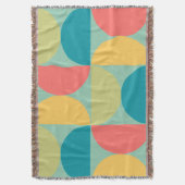 ミッドセンチュリーモダンビタースイートマスタードとオリーブ スローブランケット (正面縦)