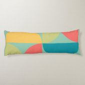 ミッドセンチュリーモダンビタースイートマスタードとオリーブ ボディピロー (裏面)