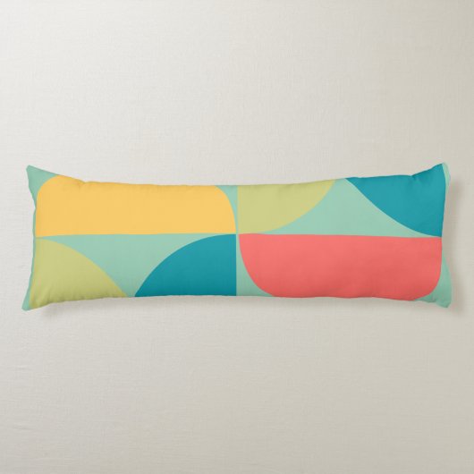 ミッドセンチュリーモダンビタースイートマスタードとオリーブ ボディピロー (正面)