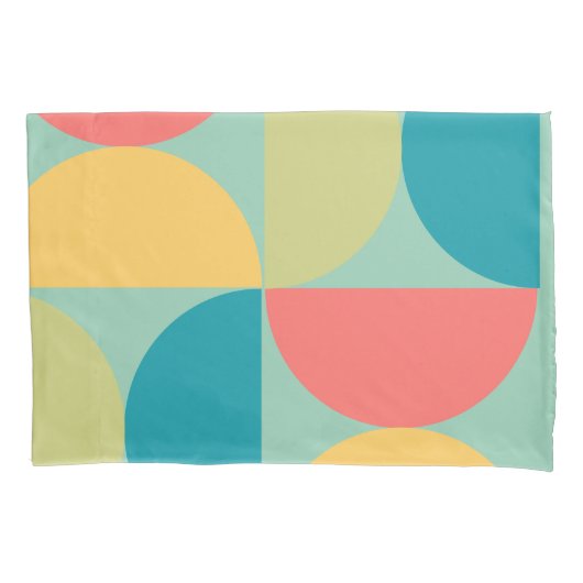 ミッドセンチュリーモダンビタースイートマスタードとオリーブ 枕カバー (正面)