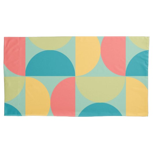 ミッドセンチュリーモダンビタースイートマスタードとオリーブ 枕カバー (正面)