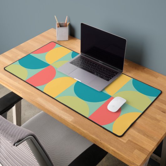 ミッドセンチュリーモダンビタースイートマスタードとオリーブT デスクマット (オフィス2)