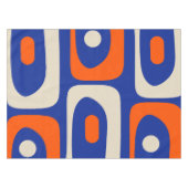 ミッドセンチュリーモダンピケはっきりしたレトロ テーブルクロス (正面(横))