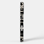 ミッドセンチュリーモダンピケパーソナライズされたブラック Case-Mate iPhoneケース (裏面 / 右)