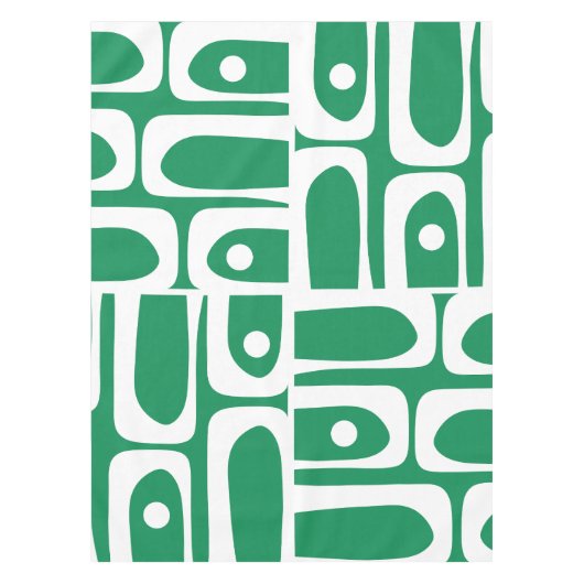 ミッドセンチュリーモダンピケレトロ抽象芸術パターン テーブルクロス (正面)