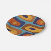ミッドセンチュリーモダンピケレトロ抽象芸術パターン ペーパープレート (アングル)