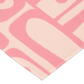 ミッドセンチュリーモダンピケ抽象芸術パターンピンク テーブルクロス (アングル)