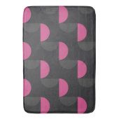 ミッドセンチュリーモダンピンクとグレー バスマット (正面縦)