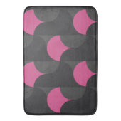 ミッドセンチュリーモダンピンクとグレー バスマット (正面縦)