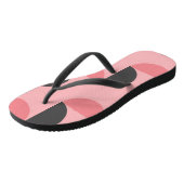 ミッドセンチュリーモダンピンクとグレー ビーチサンダル (アングル)
