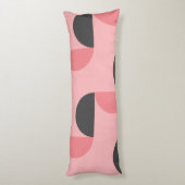 ミッドセンチュリーモダンピンクとグレー ボディピロー (裏面 (縦))