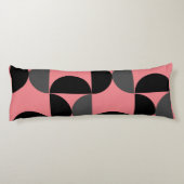 ミッドセンチュリーモダンピンクの黒と灰色 ボディピロー (裏面)