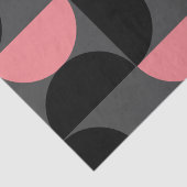 ミッドセンチュリーモダンピンクの黒と灰色 薄葉紙 (詳細)