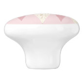 ミッドセンチュリーモダンピンクアーガイルセラミックノブ セラミックノブ (側面)