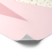 ミッドセンチュリーモダンピンクアーガイルポスター ポスター (角)