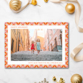 ミッドセンチュリーモダンピンクオユニークレンジフォト シーズンカード