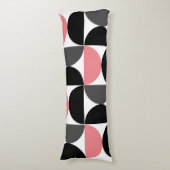 ミッドセンチュリーモダンピンクブラックとホワイトTh ボディピロー (正面縦)