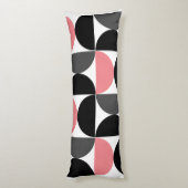 ミッドセンチュリーモダンピンクブラックとホワイトTh ボディピロー (裏面 (縦))