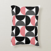 ミッドセンチュリーモダンピンク白黒 アクセントクッション (裏面(縦))