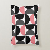 ミッドセンチュリーモダンピンク白黒 アクセントクッション (正面(垂直))